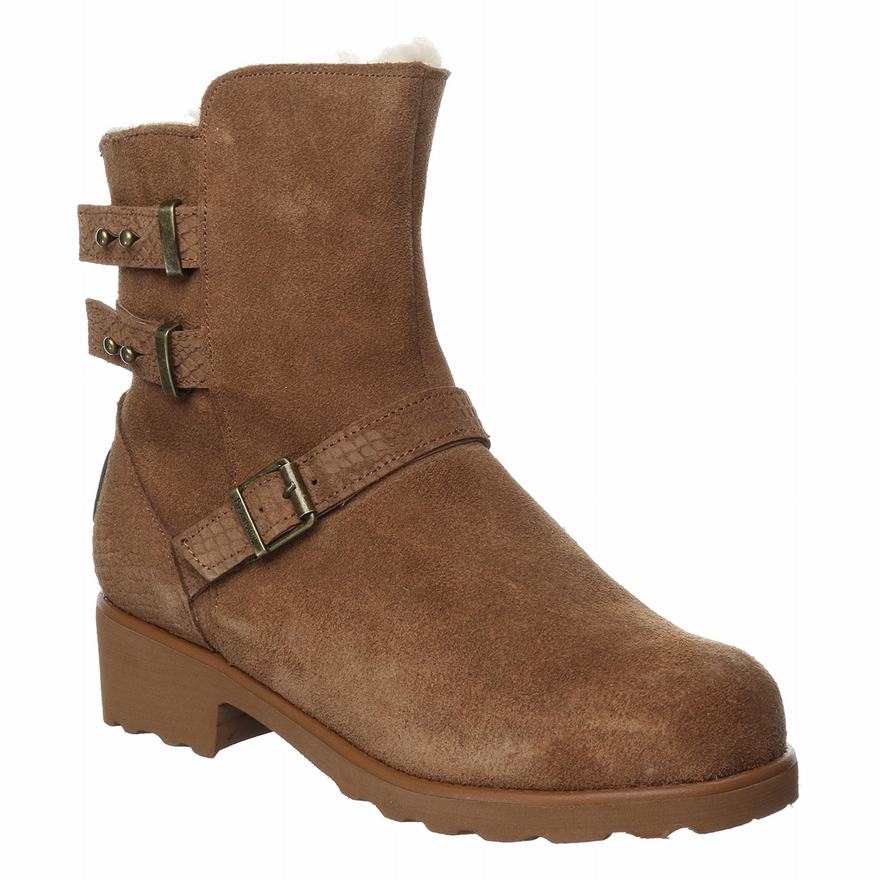 Bearpaw Lucy Ankle Boots UK - Women's Boots Brown ||ULHGWT-506||